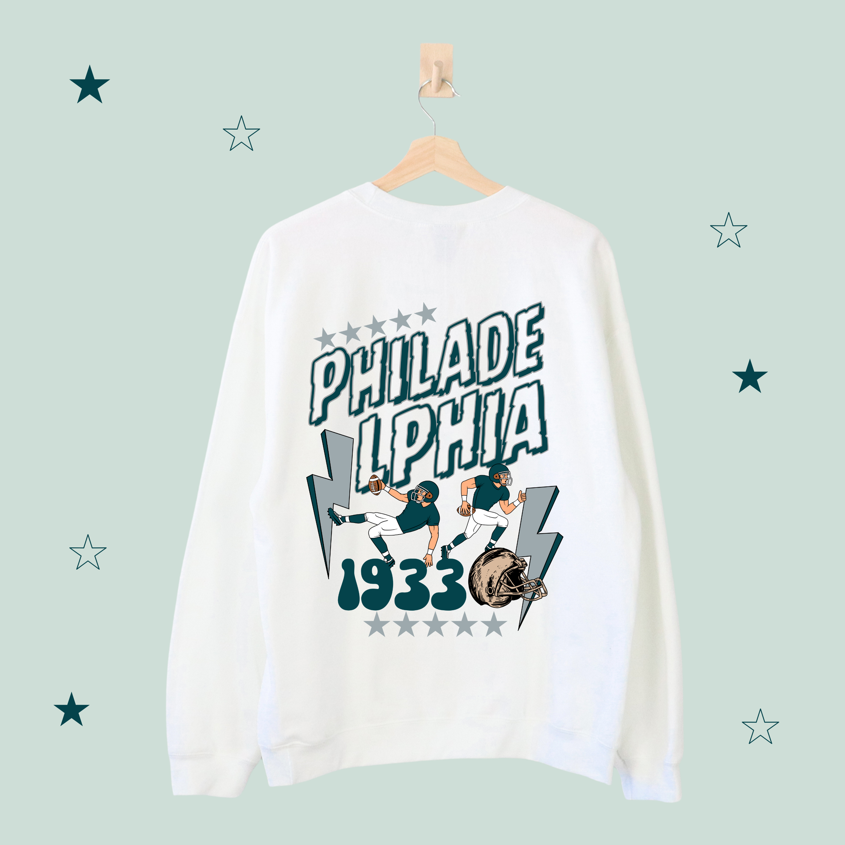 1933 Philadelphia Football - Toddler, Youth & Adult Crewneck Sweatshirt