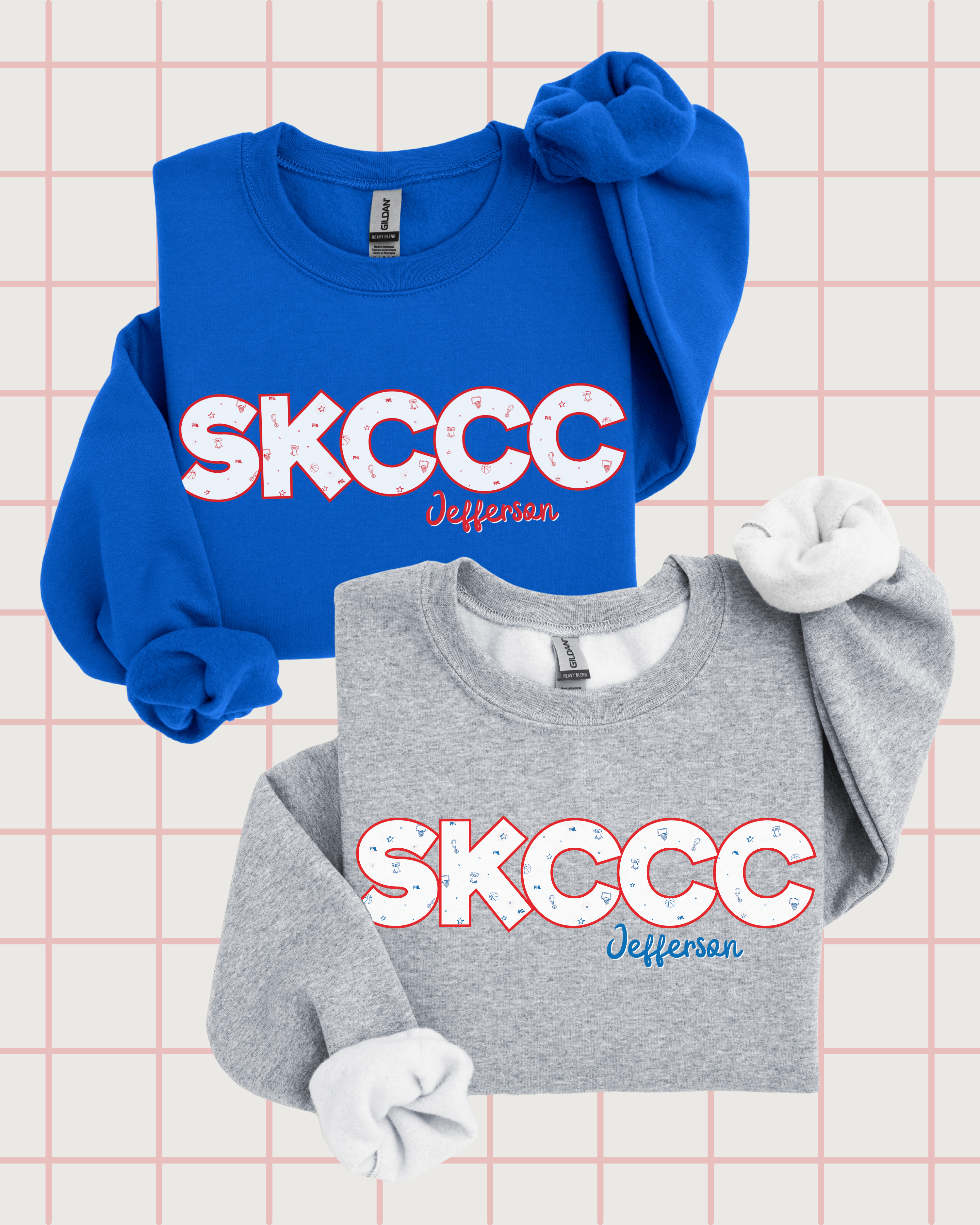 Personalized Basketball Doodles Crewneck Sweatshirt