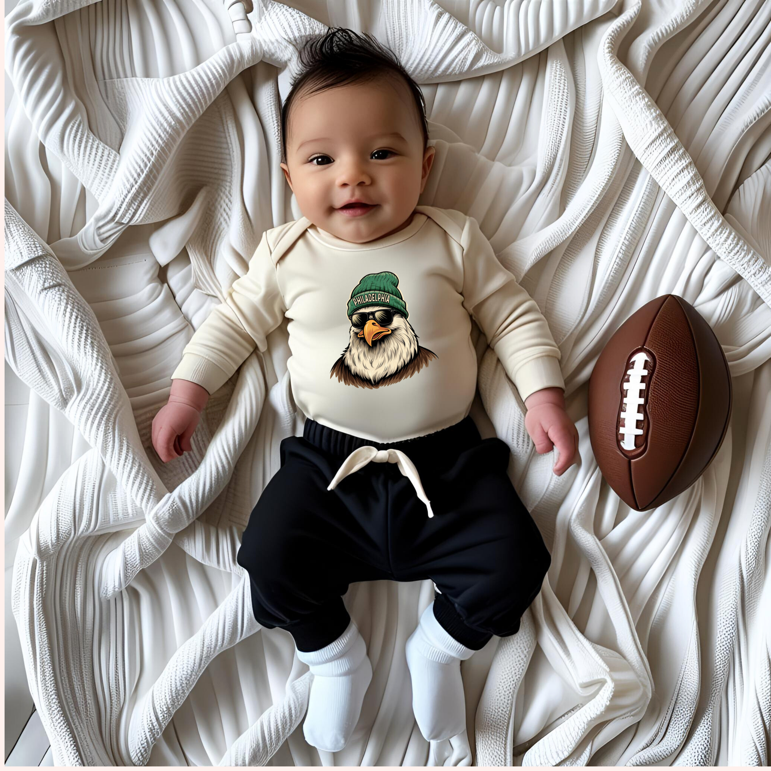 Birds Beanie - Infant Long Sleeve Onesie