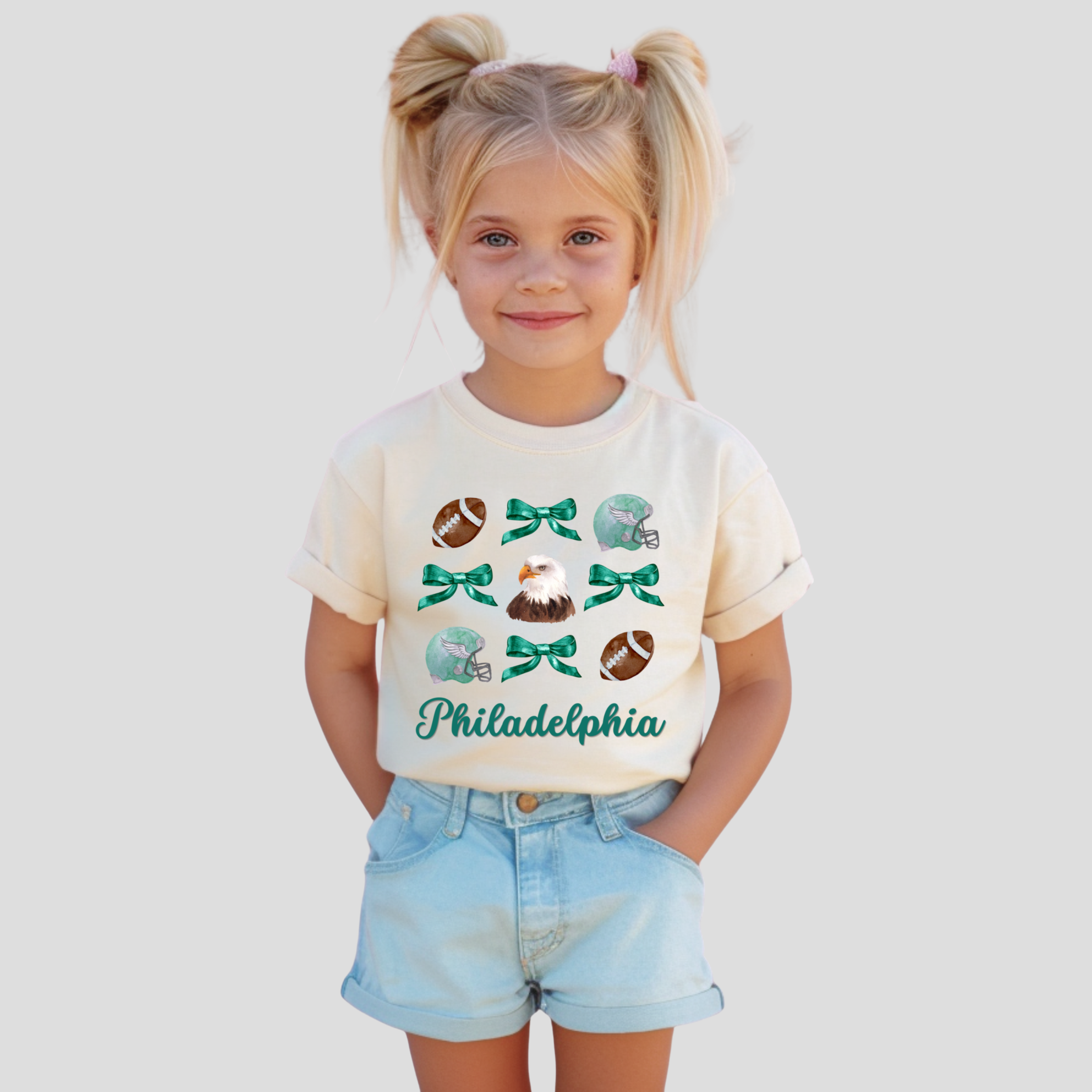 Coquette Football Bows - Toddler & Youth Short Sleeve T-Shirt