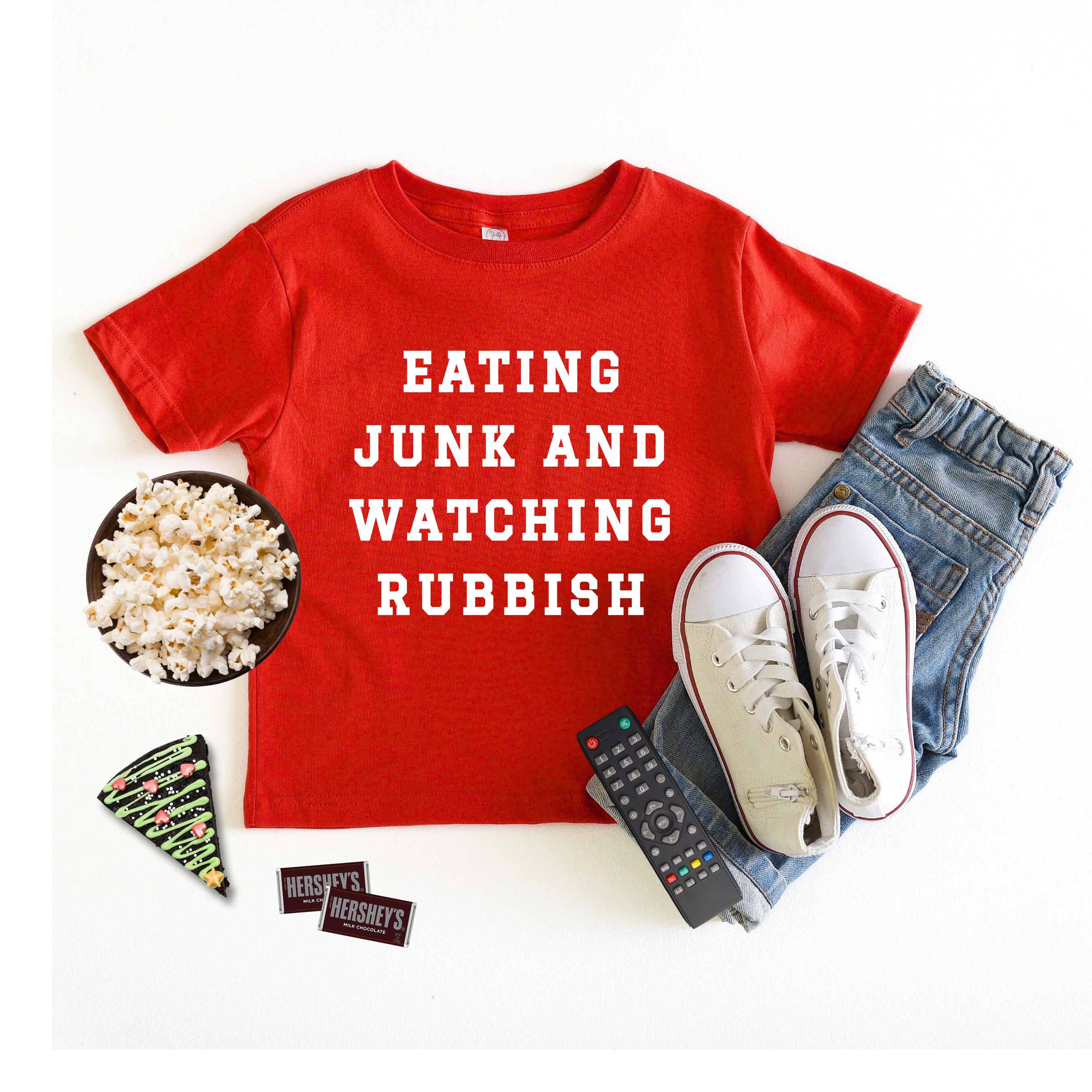 Eating Junk & Watching Rubbish - Toddler & Youth Short Sleeve Tee