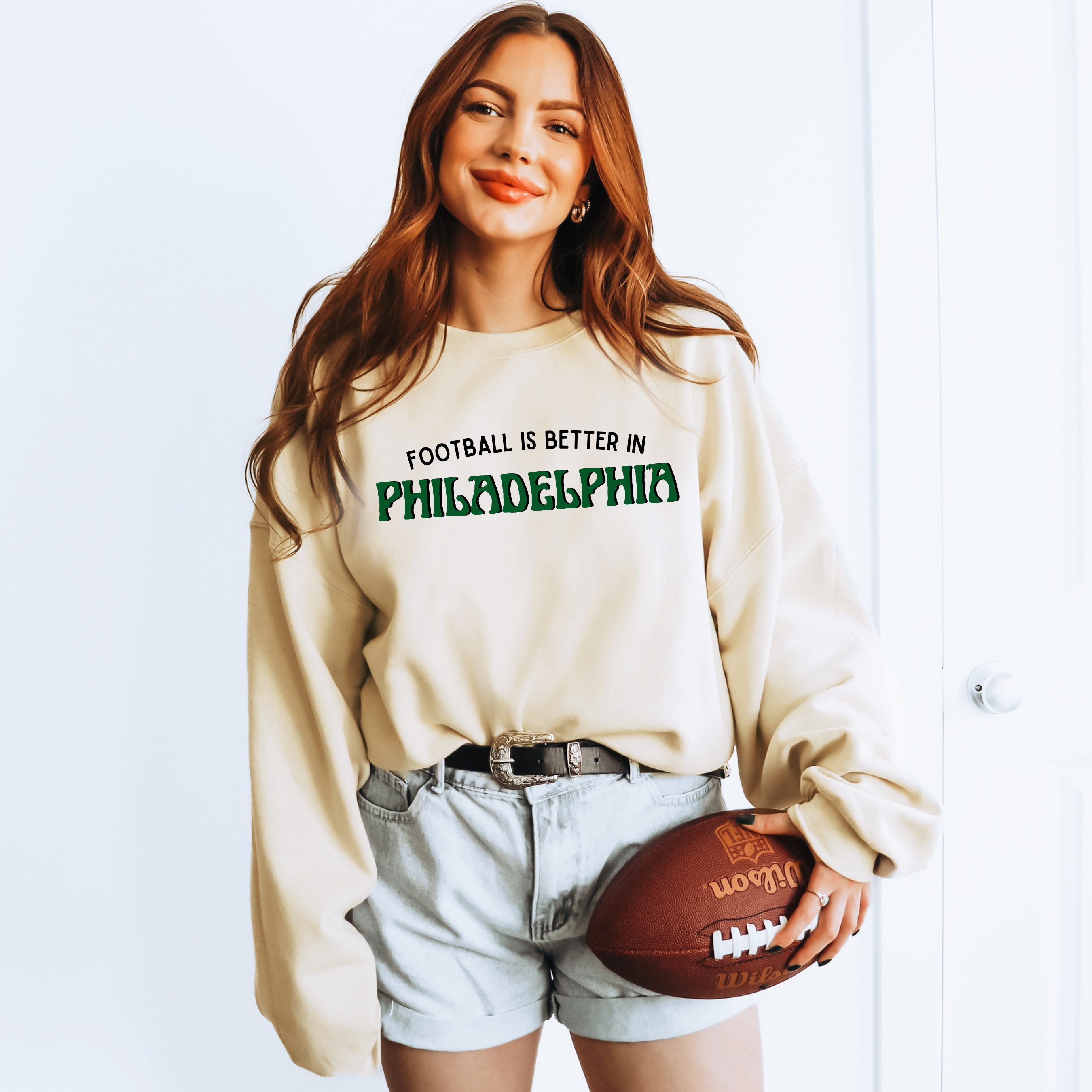 Football Is Better In Philadelphia - Adult Crewneck Sweatshirt