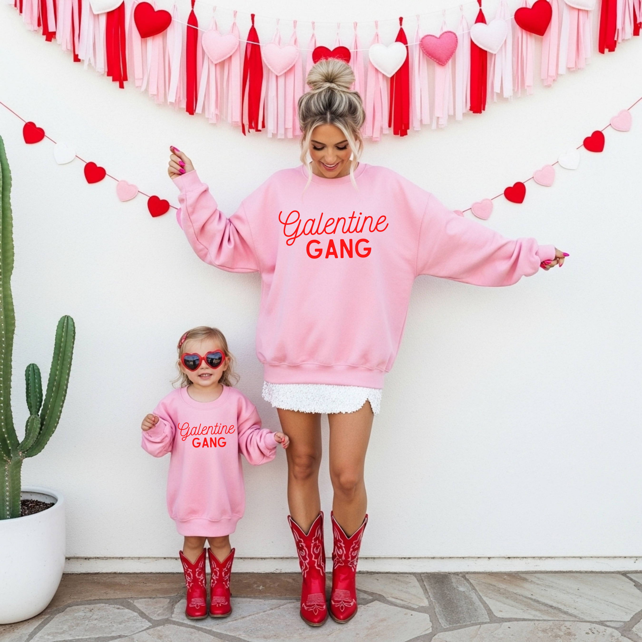 Galentine Gang Adult Crewneck Sweatshirt