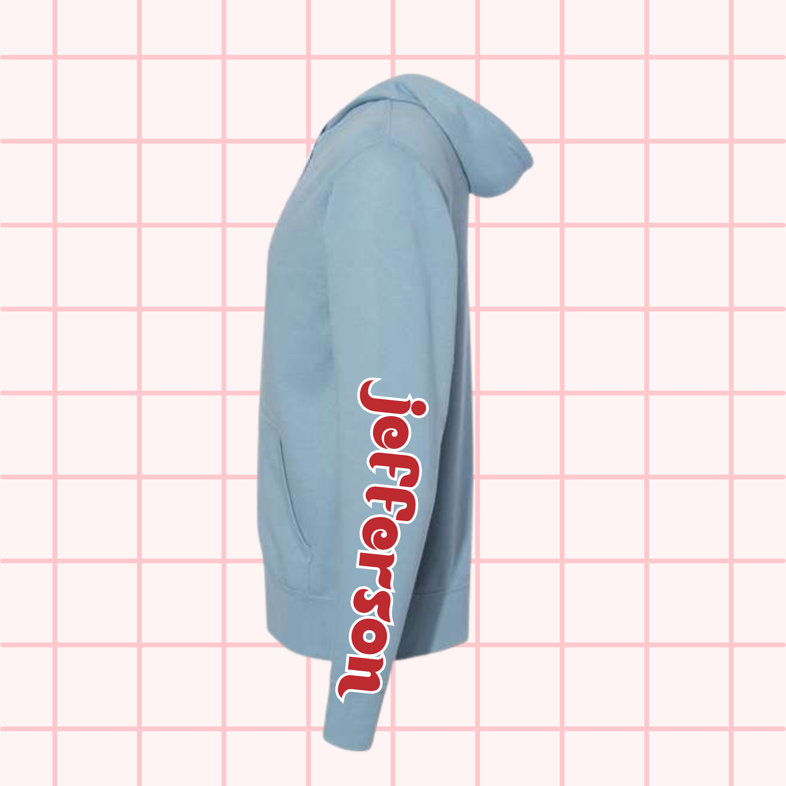 Phanatic Flag Pocket Lightweight Zip-Up Hoodie (Optional Arm Design)