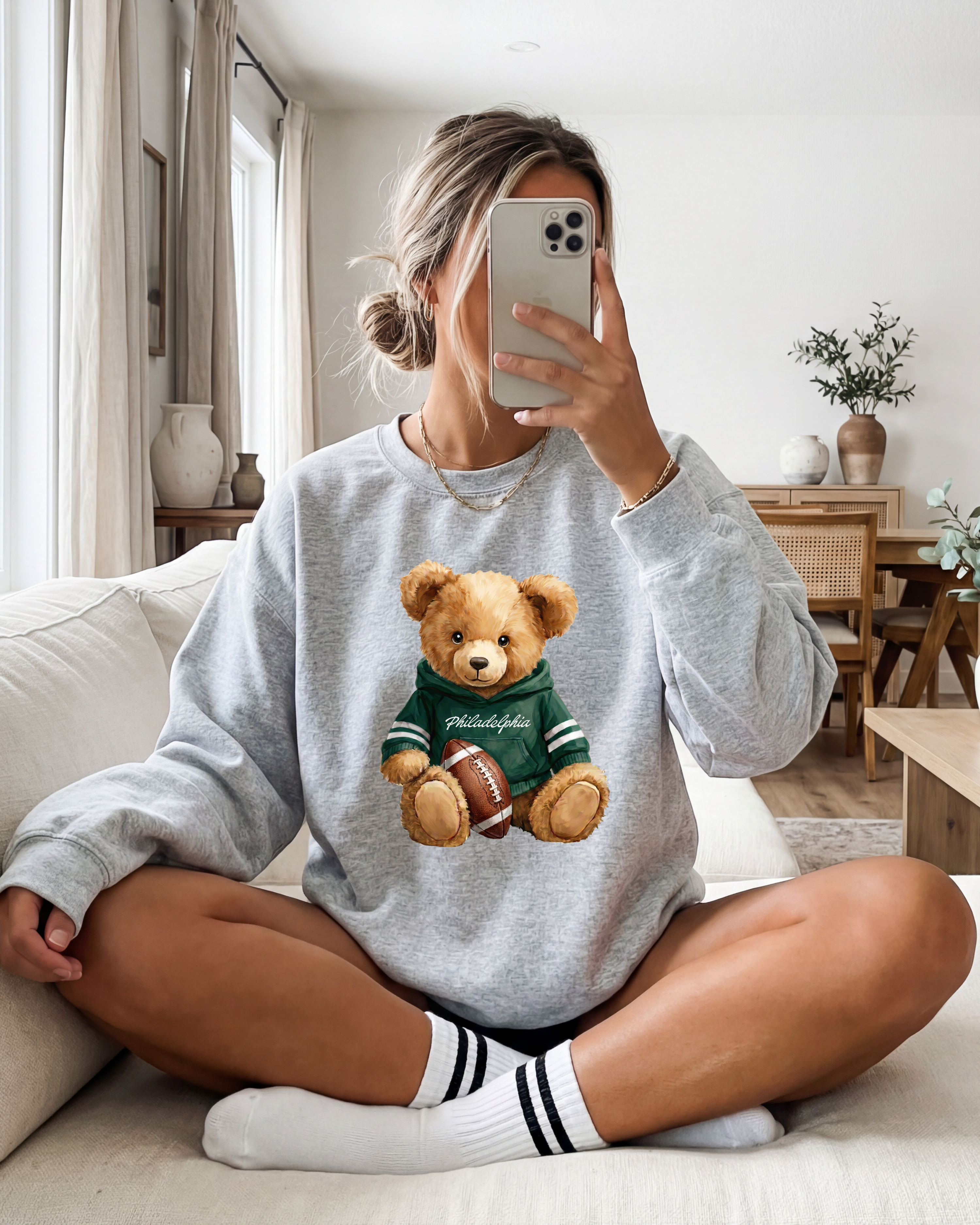 PHL Football Teddy Crewneck Sweatshirt