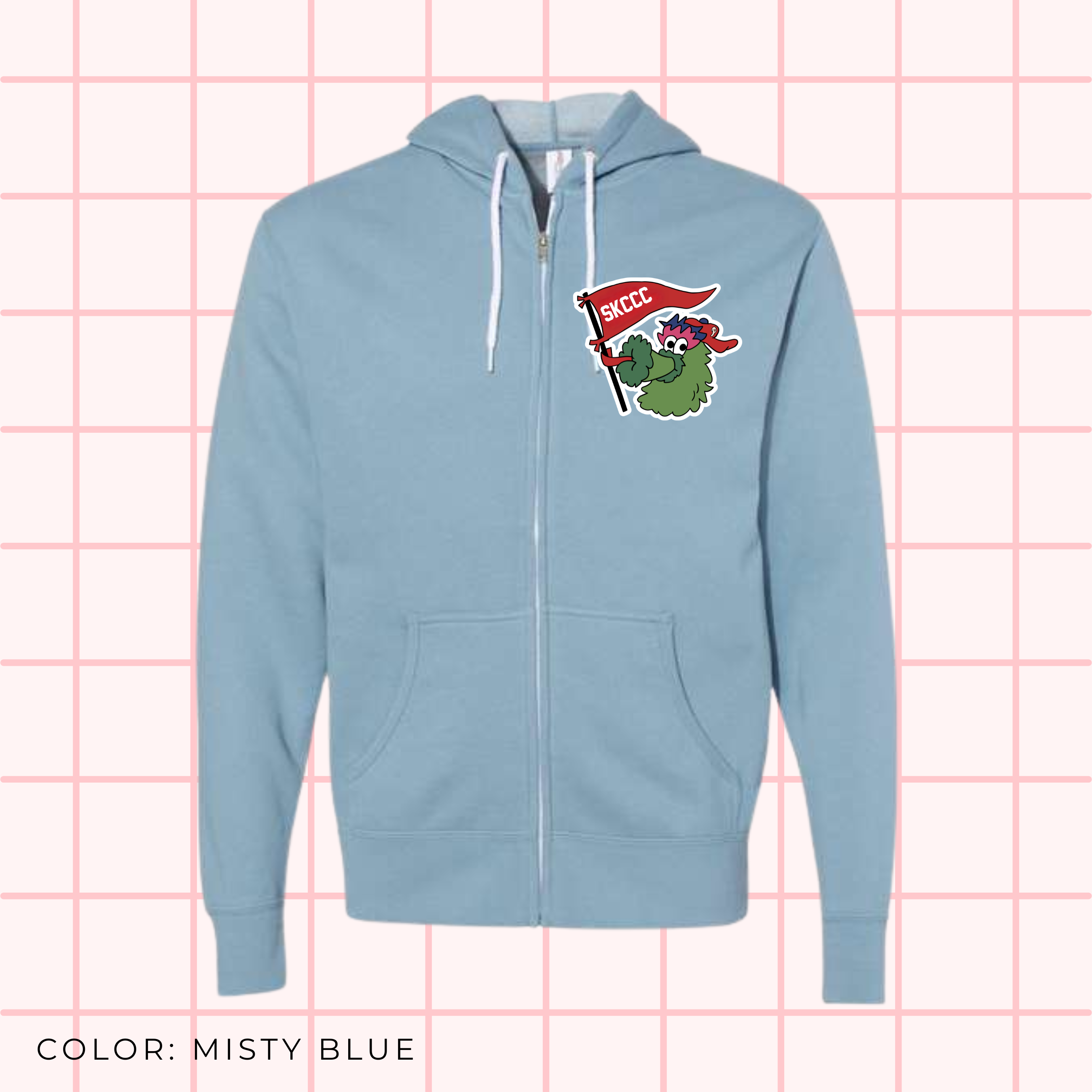 Phanatic Flag Pocket Lightweight Zip-Up Hoodie (Optional Arm Design)
