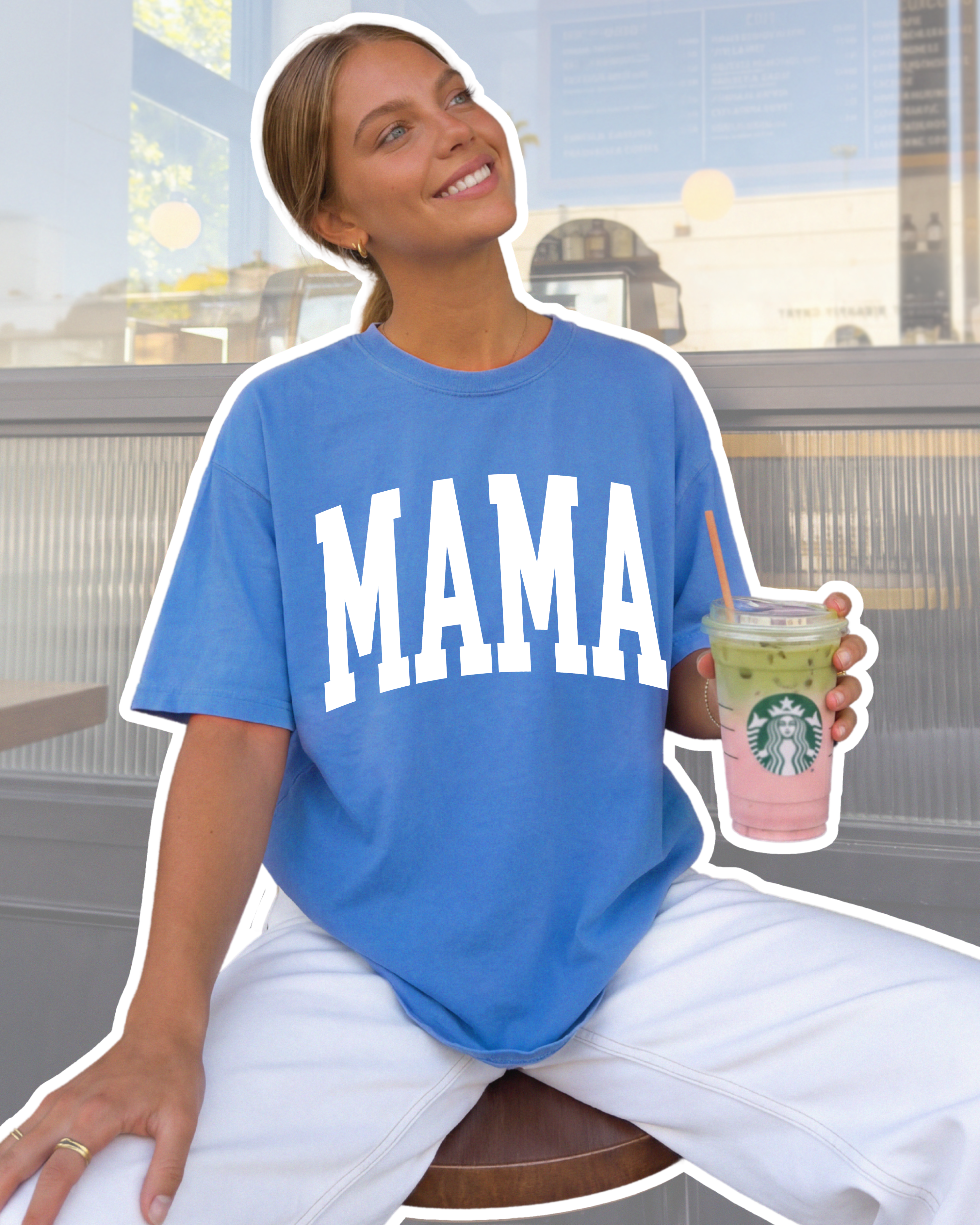 Varsity Mama T-Shirt (Flo Blue)