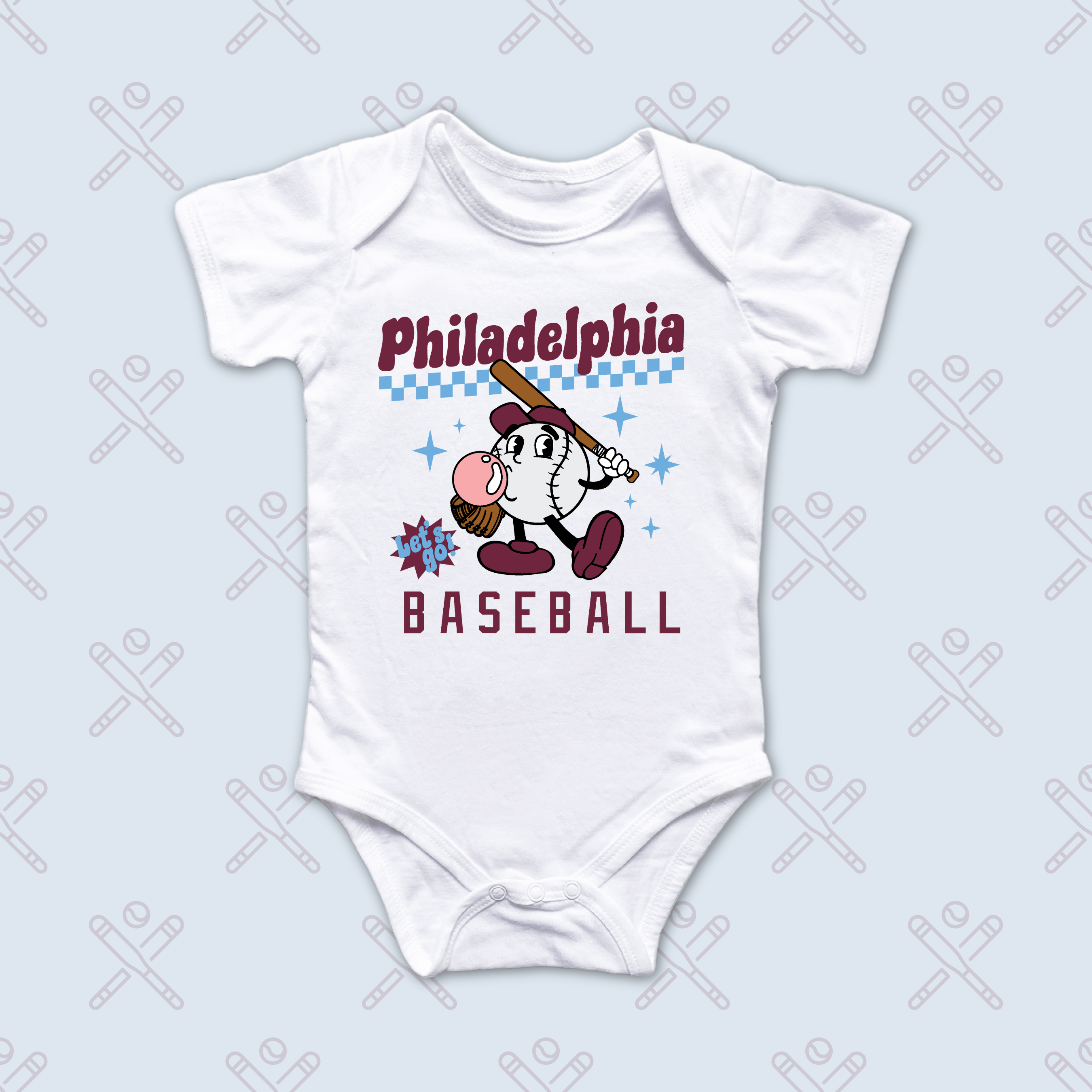 Vintage Philadelphia Baseball - Short Sleeve Onesie