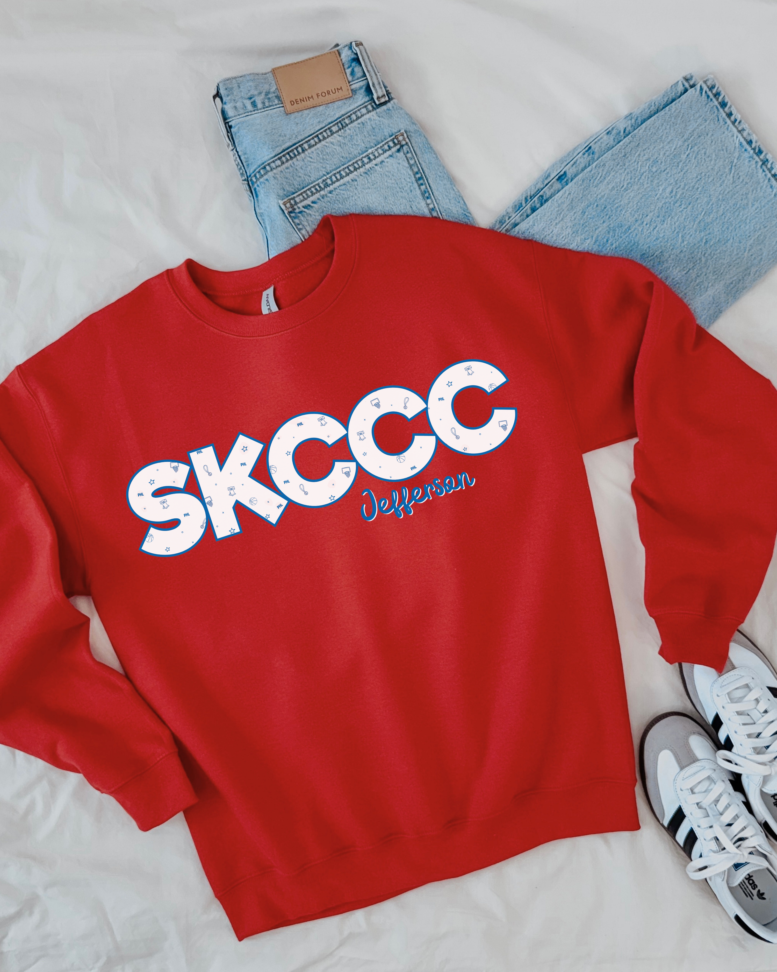 Personalized Basketball Doodles Crewneck Sweatshirt