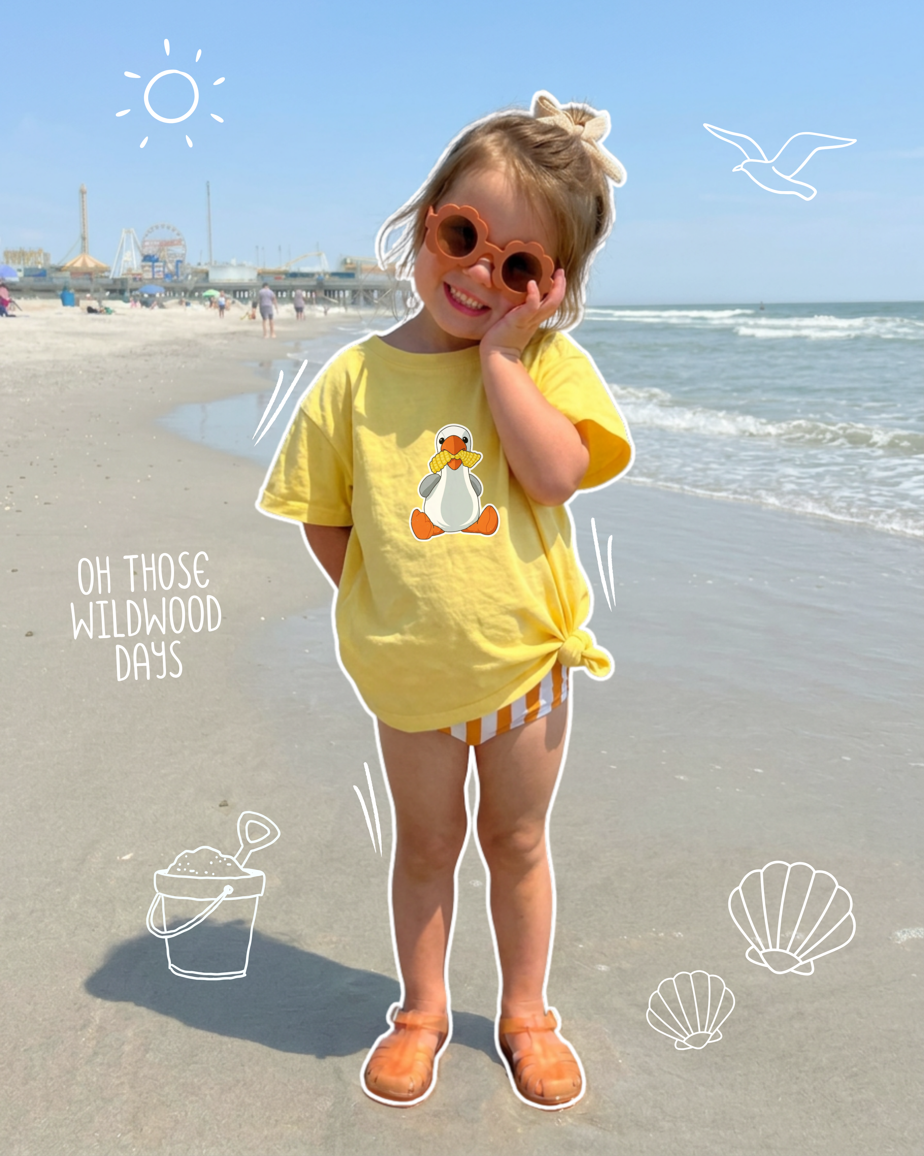 Beach Seagull Toddler & Kids T-Shirt