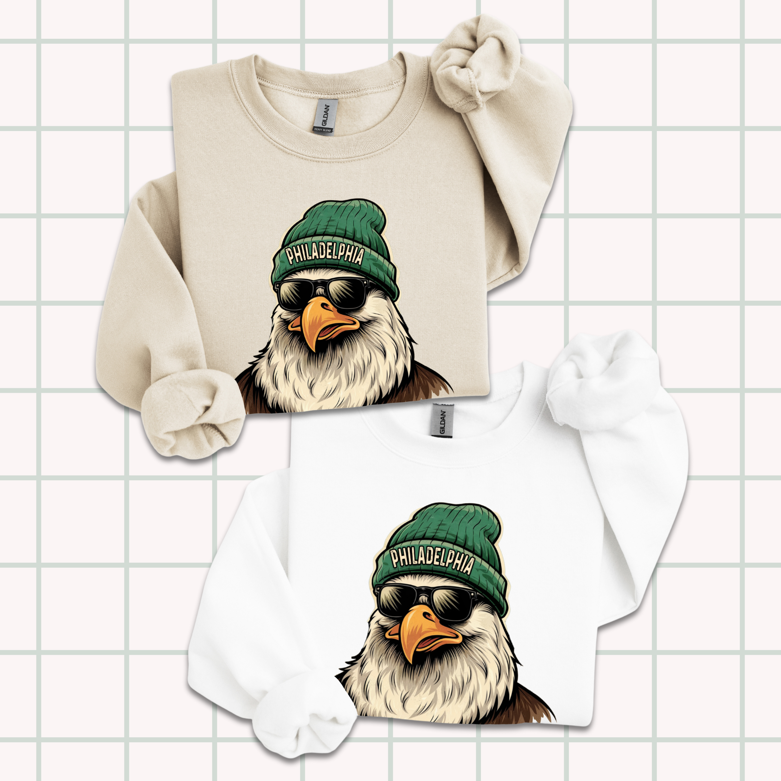 Birds Beanie - Adult Crewneck Sweatshirt