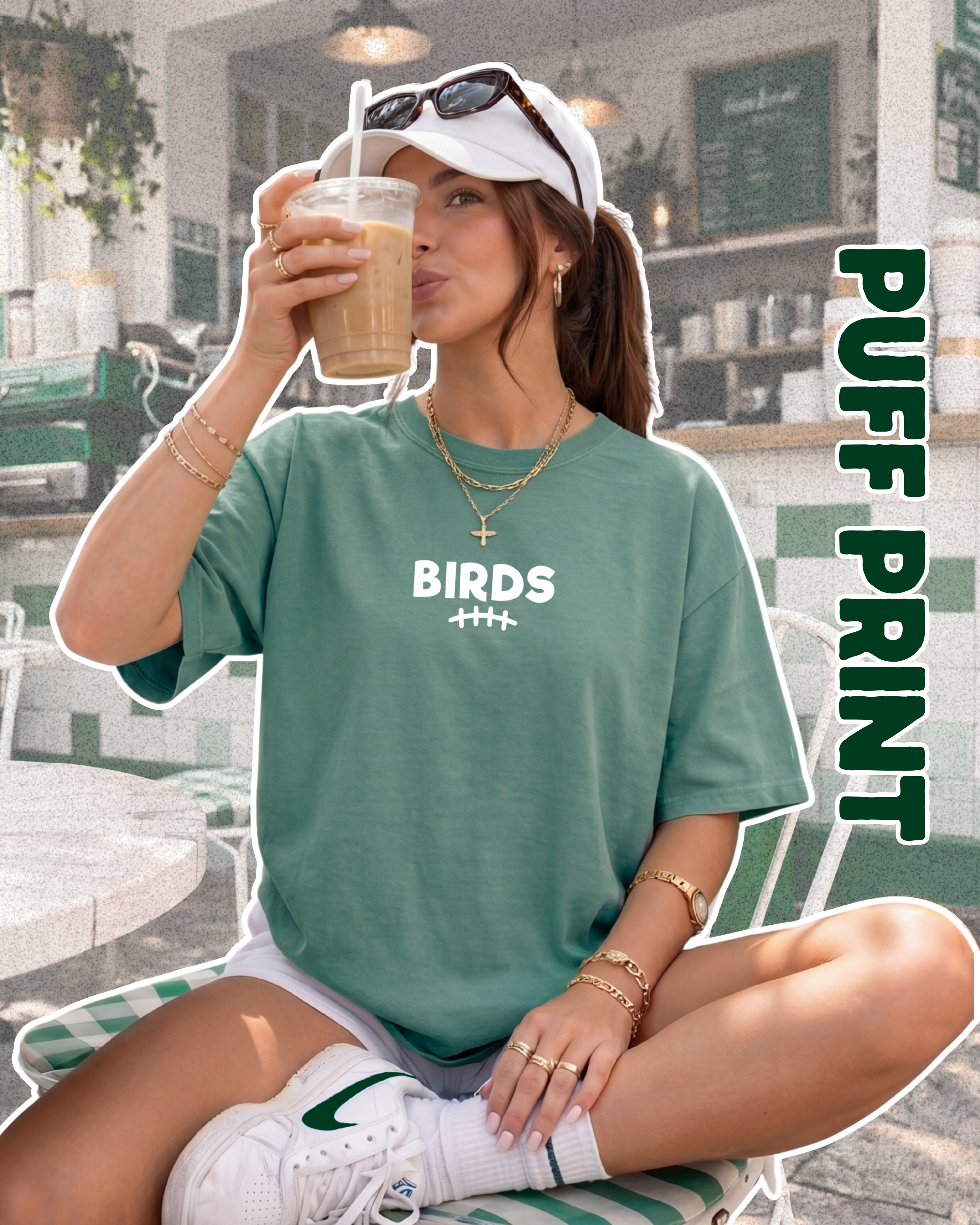 Bird Puff Print Classic T-Shirt