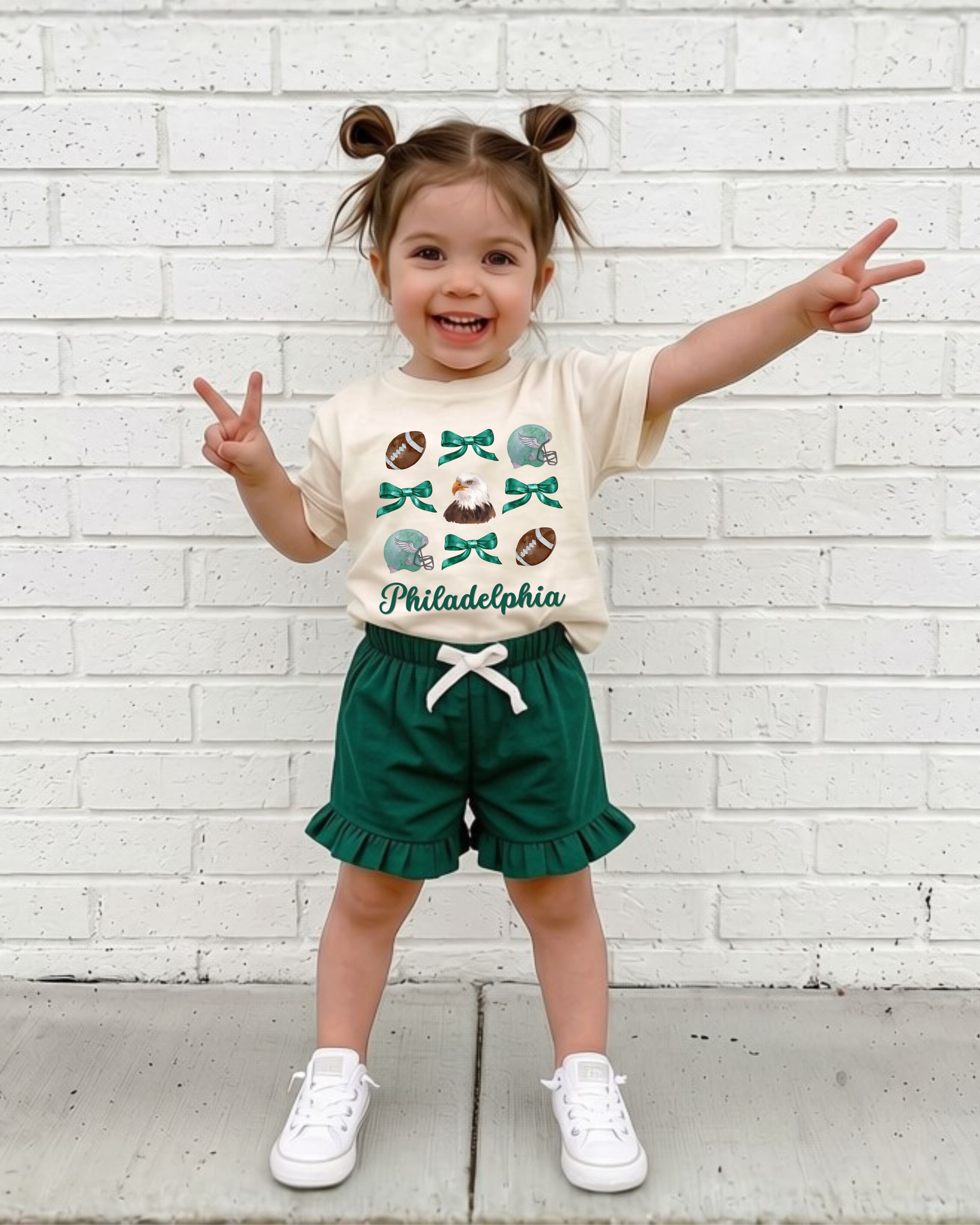 Coquette Football Bows Toddler & Kids T-Shirt