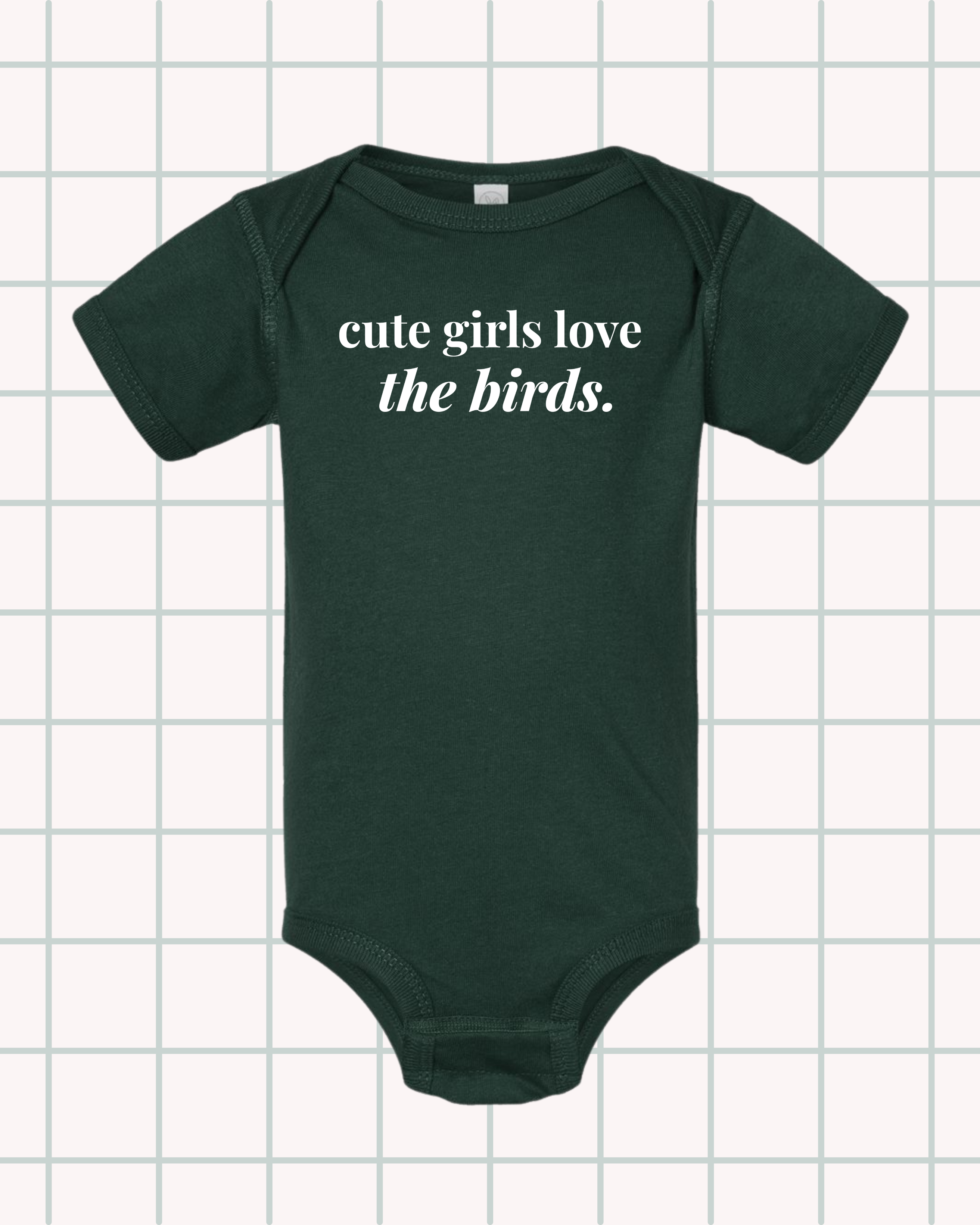 Cute Girls Love the Birds Onesie