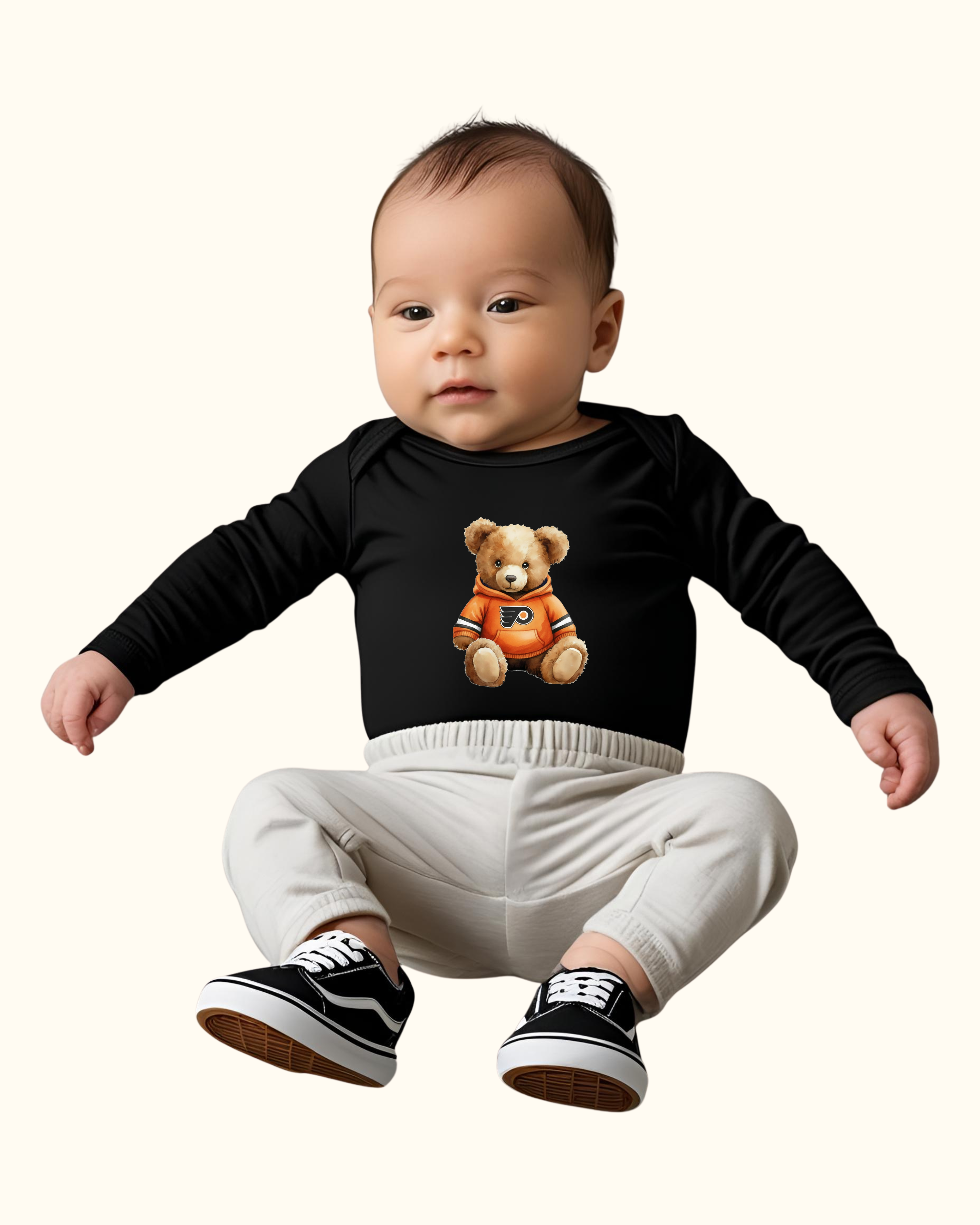 Flyers Teddy Bear Long Sleeve Onesie