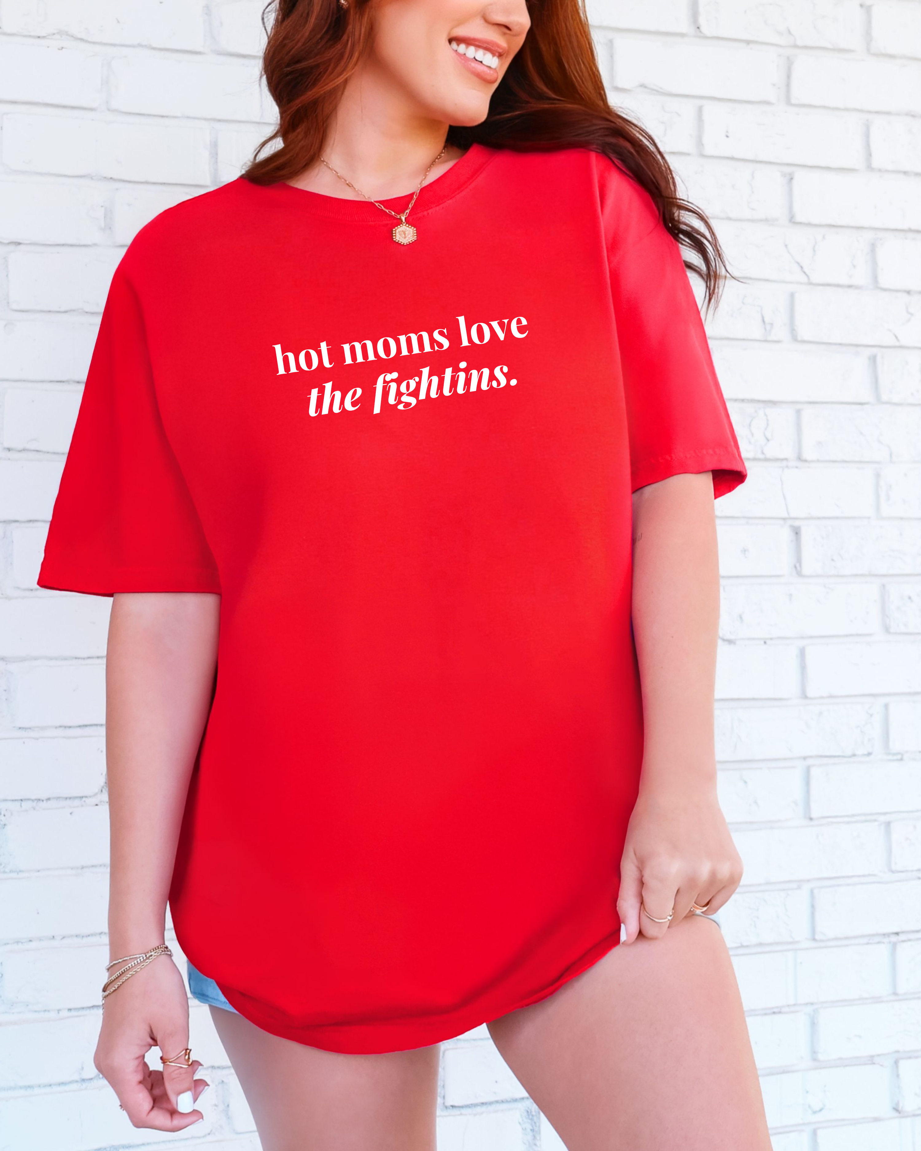 Hot Moms Love the Fightins T-Shirt - Classic or Cropped