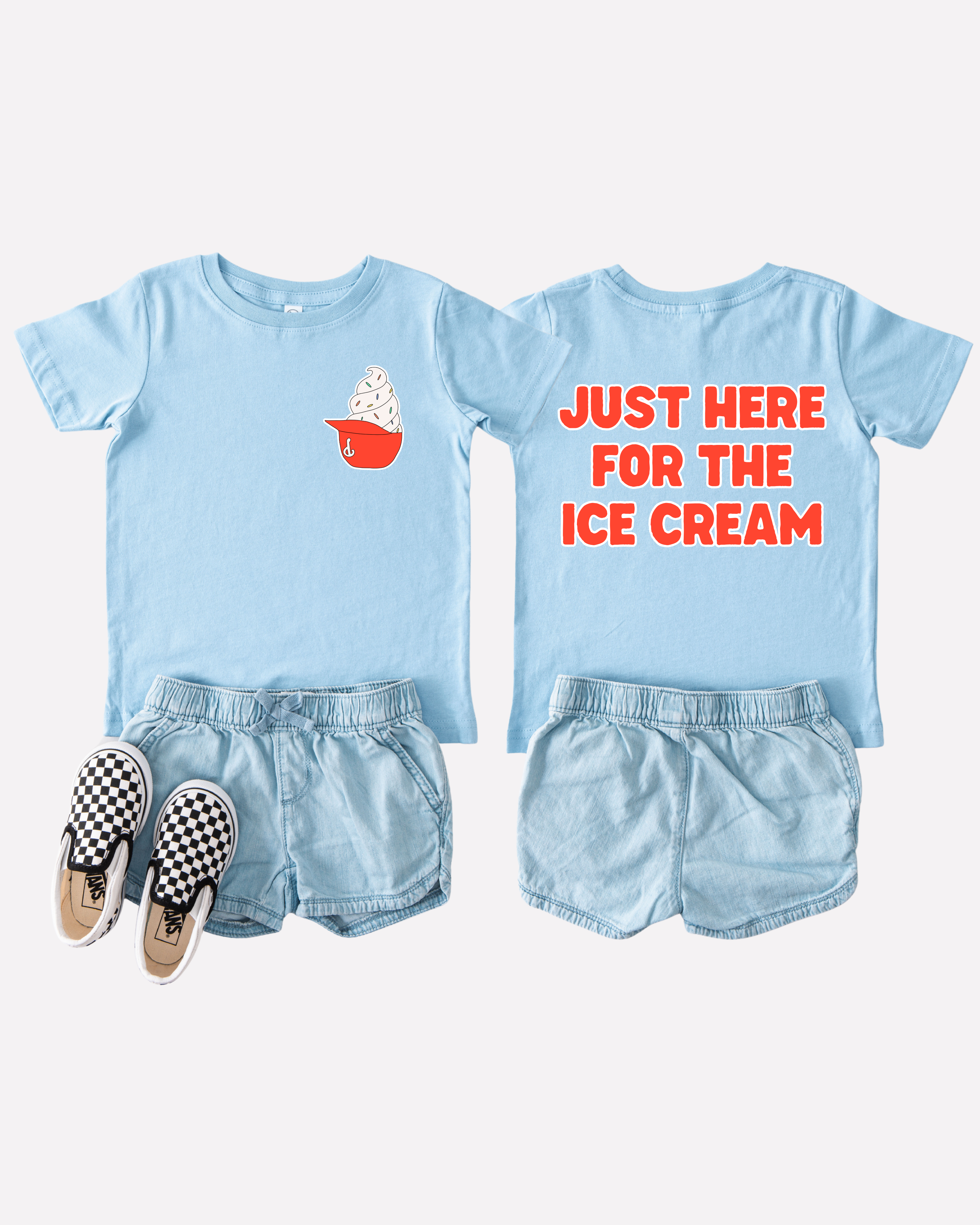 Just Here for the Ice Cream Toddler & Kids T-Shirt