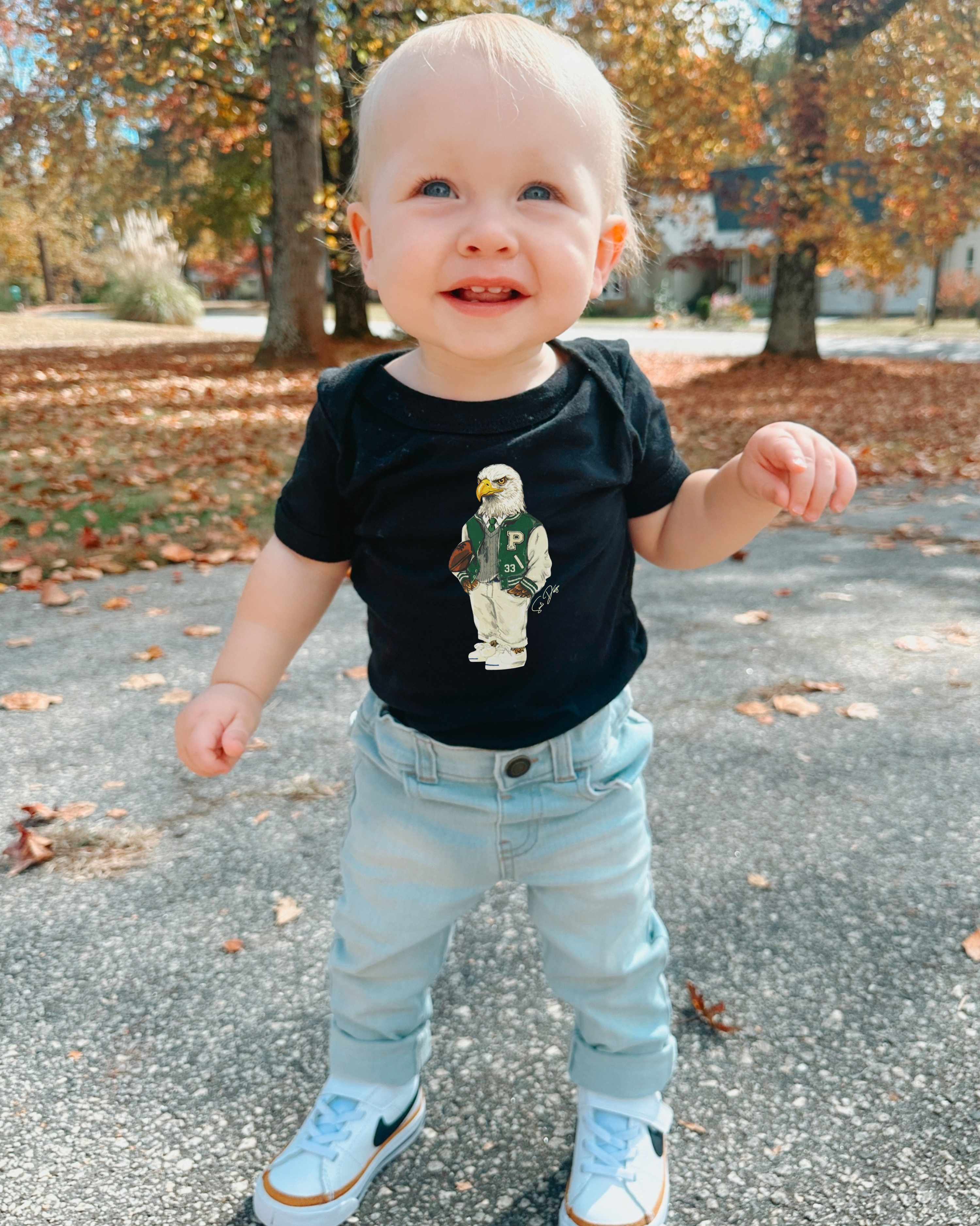 Letterman Bird Onesie