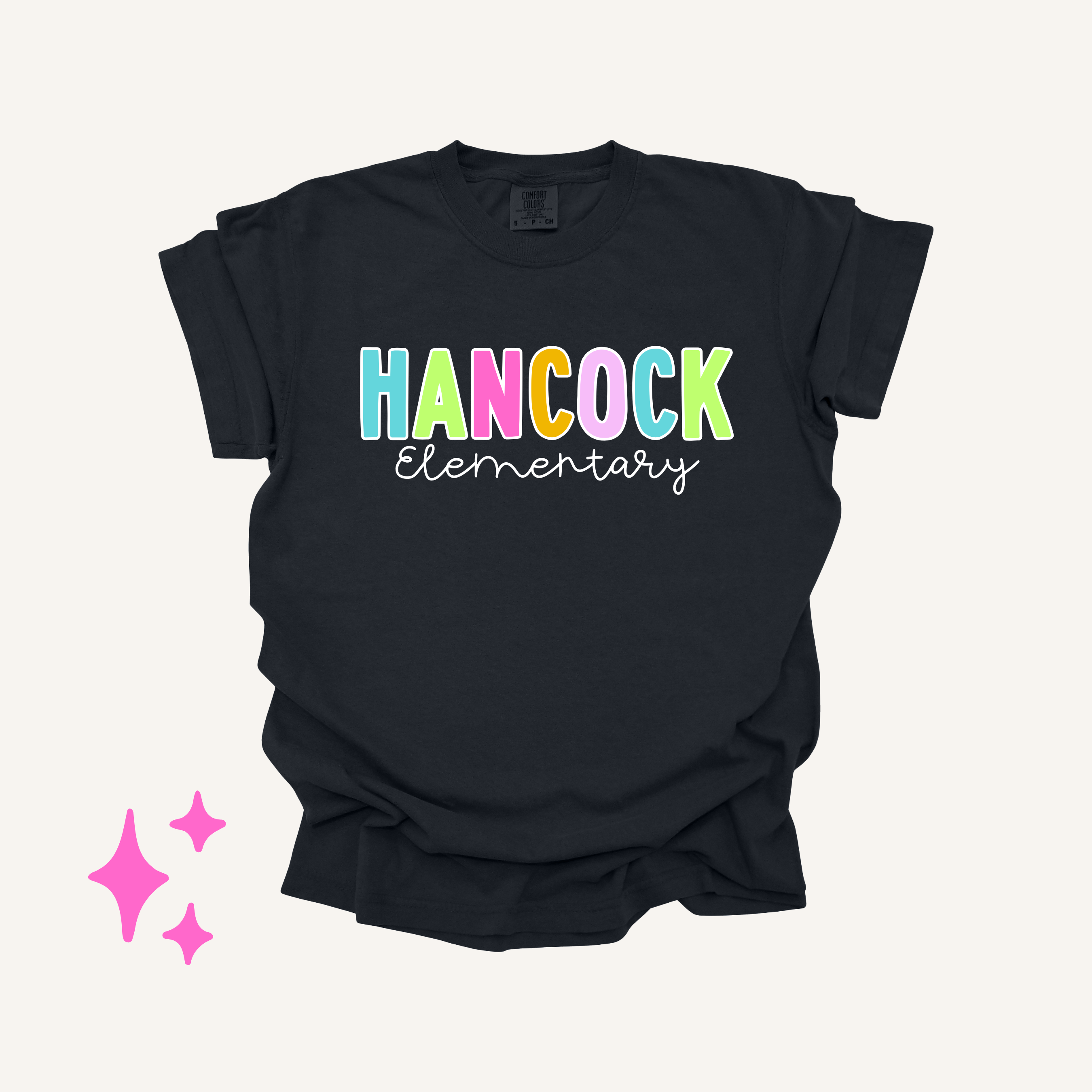 Custom Neon School Name - Short Sleeve T-Shirt