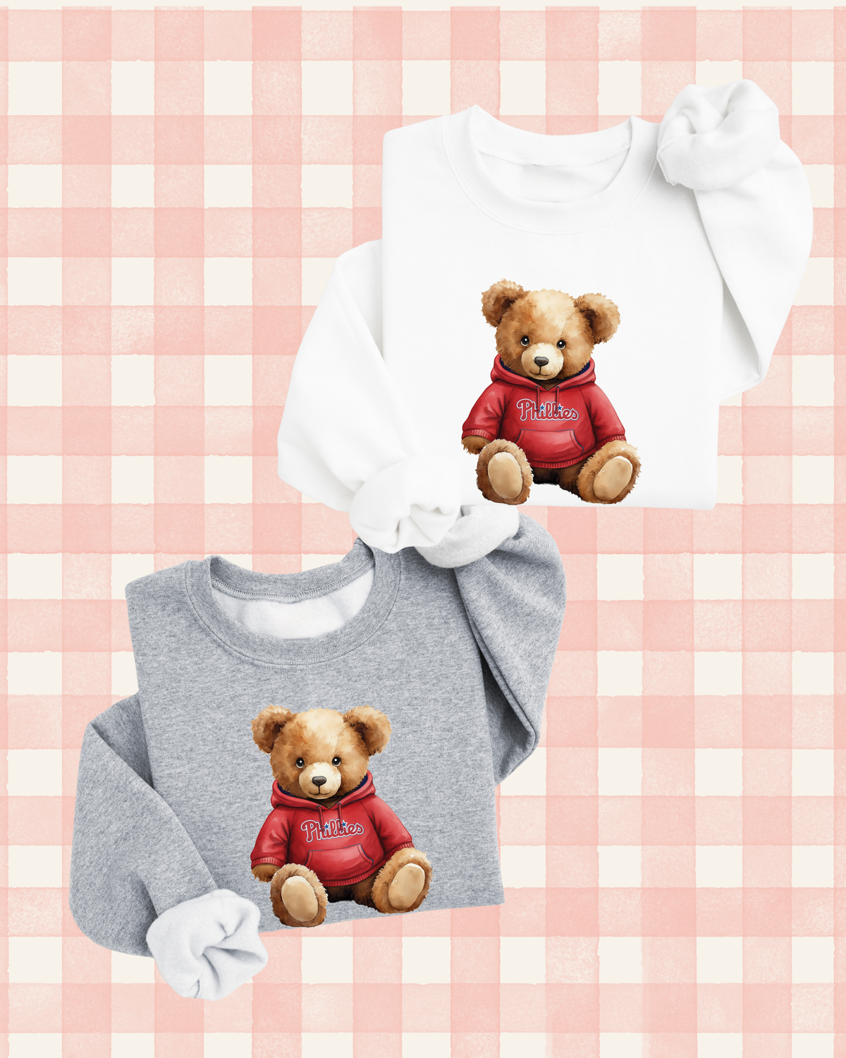 PHL Baseball Teddy Bear Toddler & Kids Sweatshirt