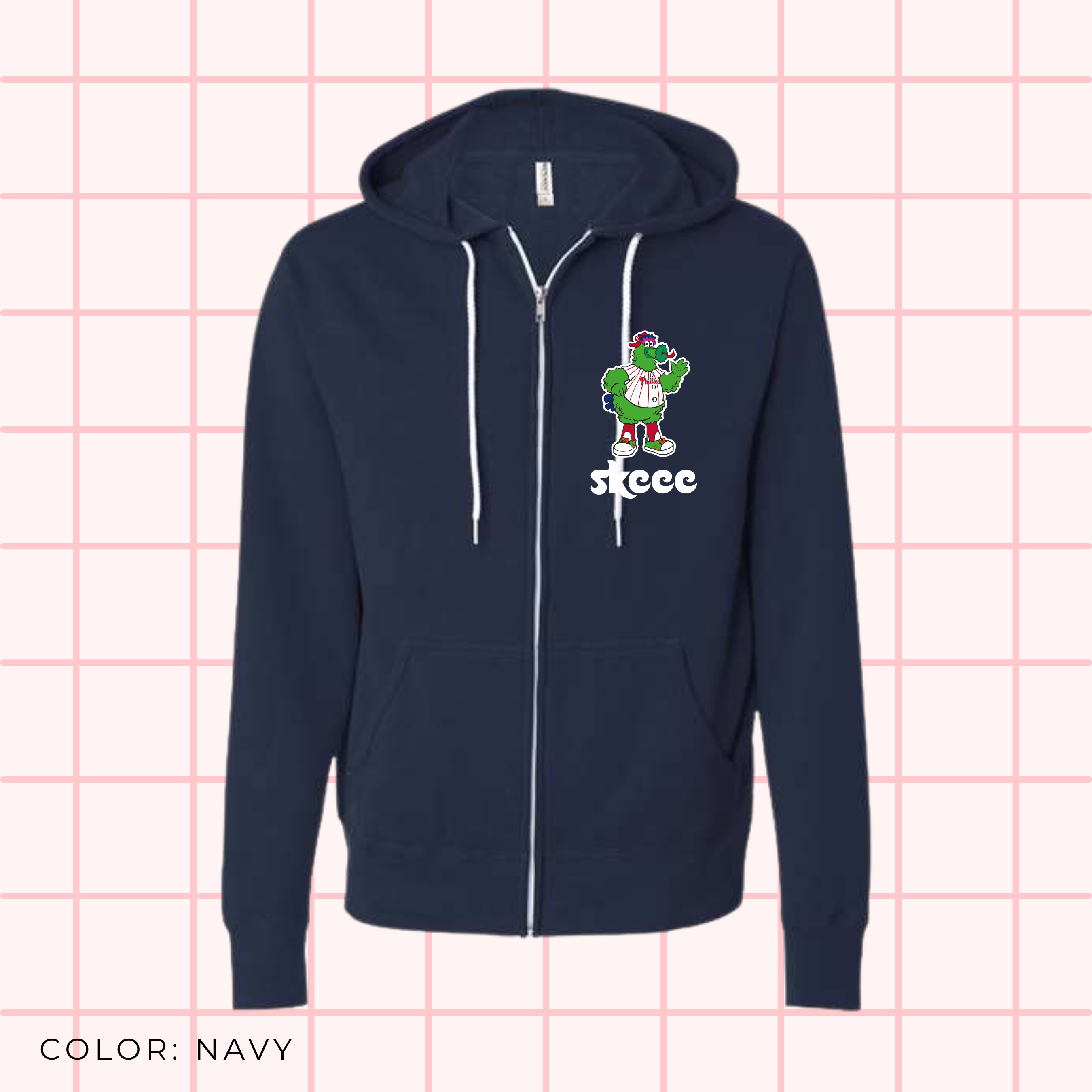 Phanatic Pocket Lightweight Zip-Up Hoodie (Optional Arm Design)