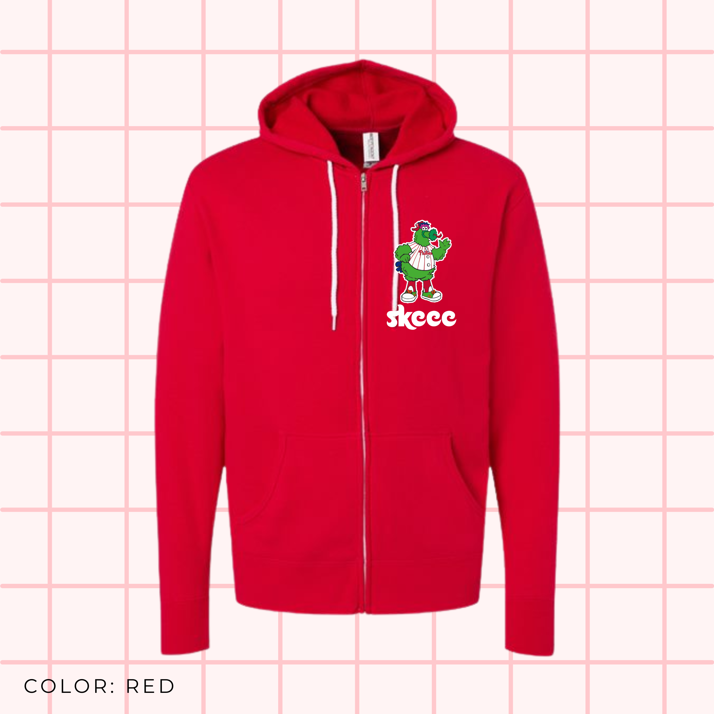 Phanatic Pocket Lightweight Zip-Up Hoodie (Optional Arm Design)