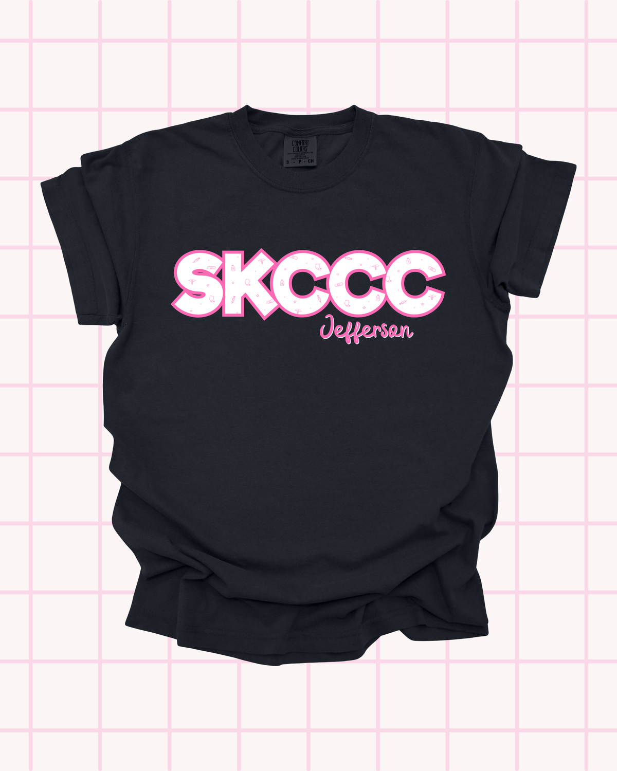Personalized Pink Medical Doodles Classic T-Shirt