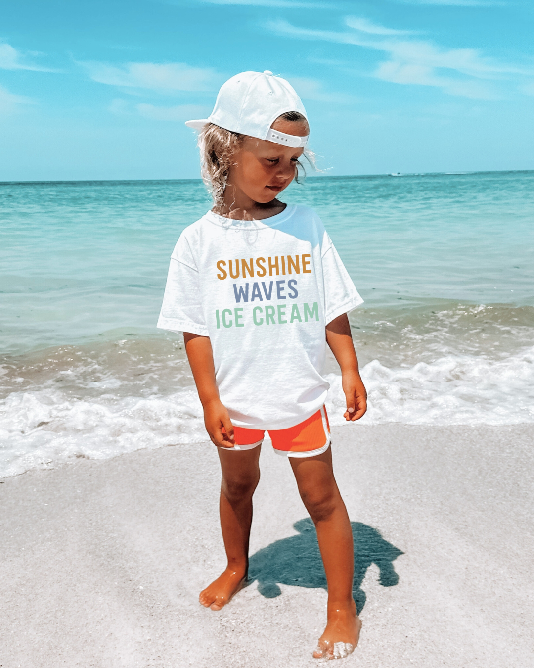 Sunshine, Waves, Ice Cream - Infant, Toddler & Youth Unisex Short Sleeve T-Shirt