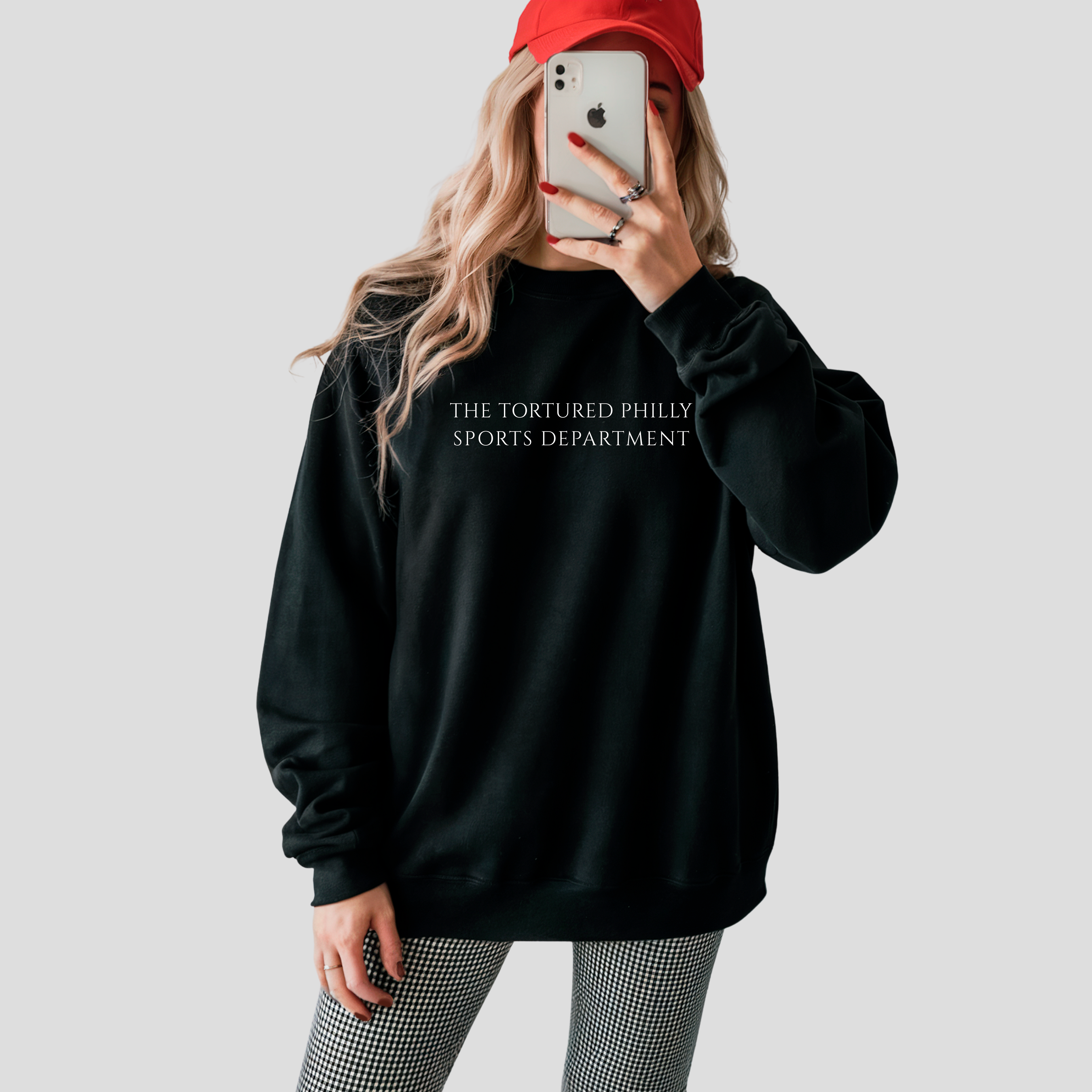 The Tortured Philly Sports Department Crewneck Sweatshirt