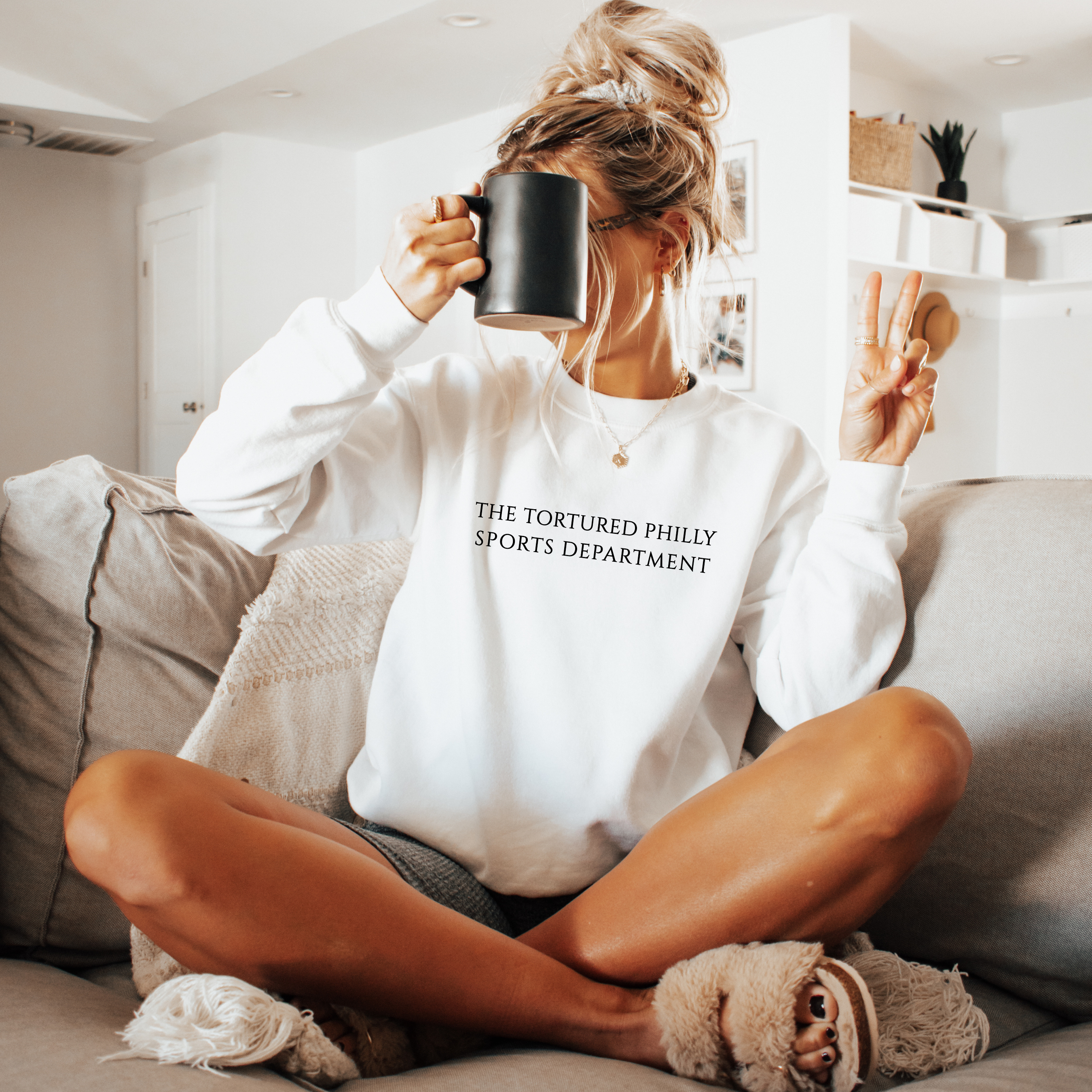 The Tortured Philly Sports Department Crewneck Sweatshirt