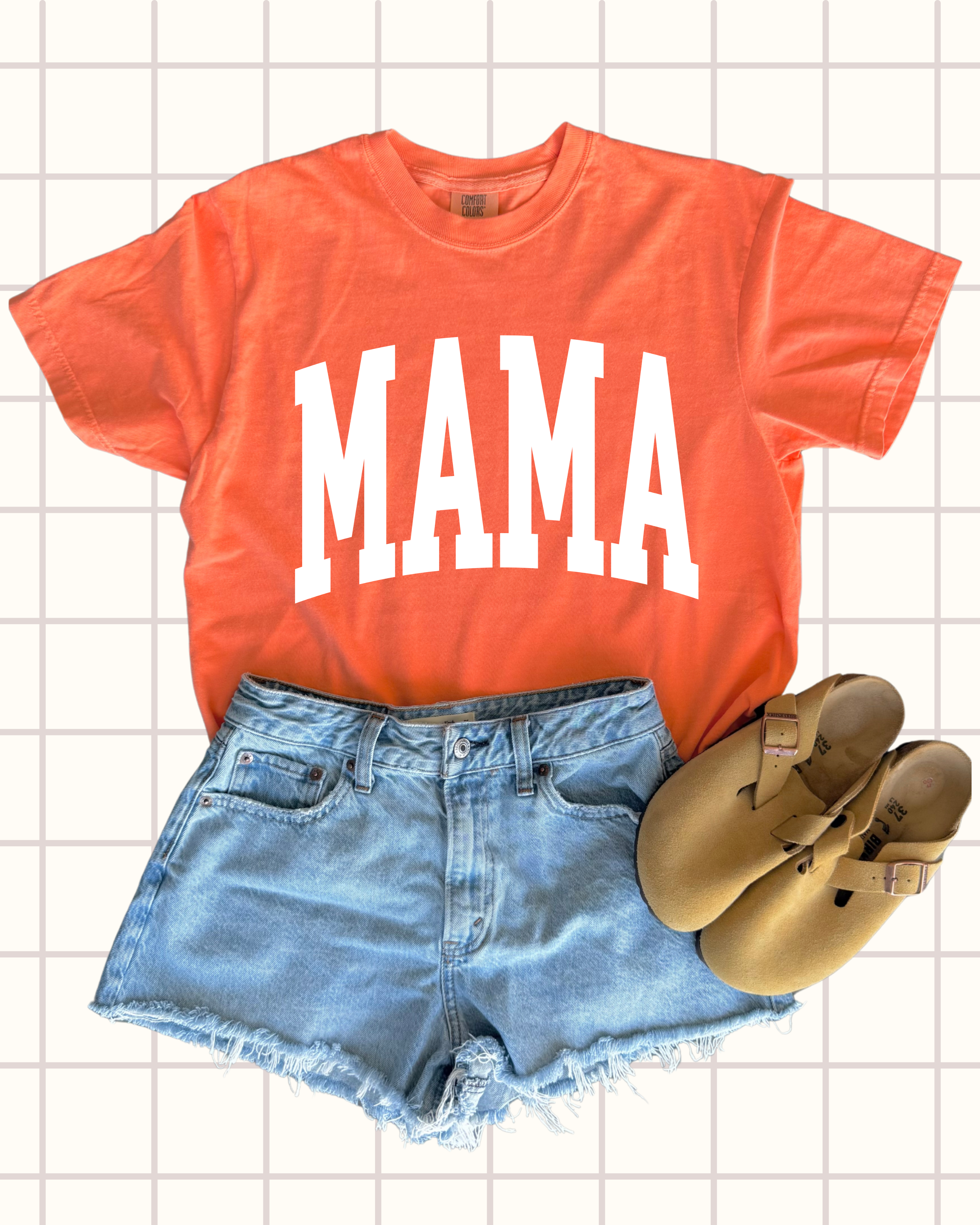 Varsity Mama T-Shirt (Melon)