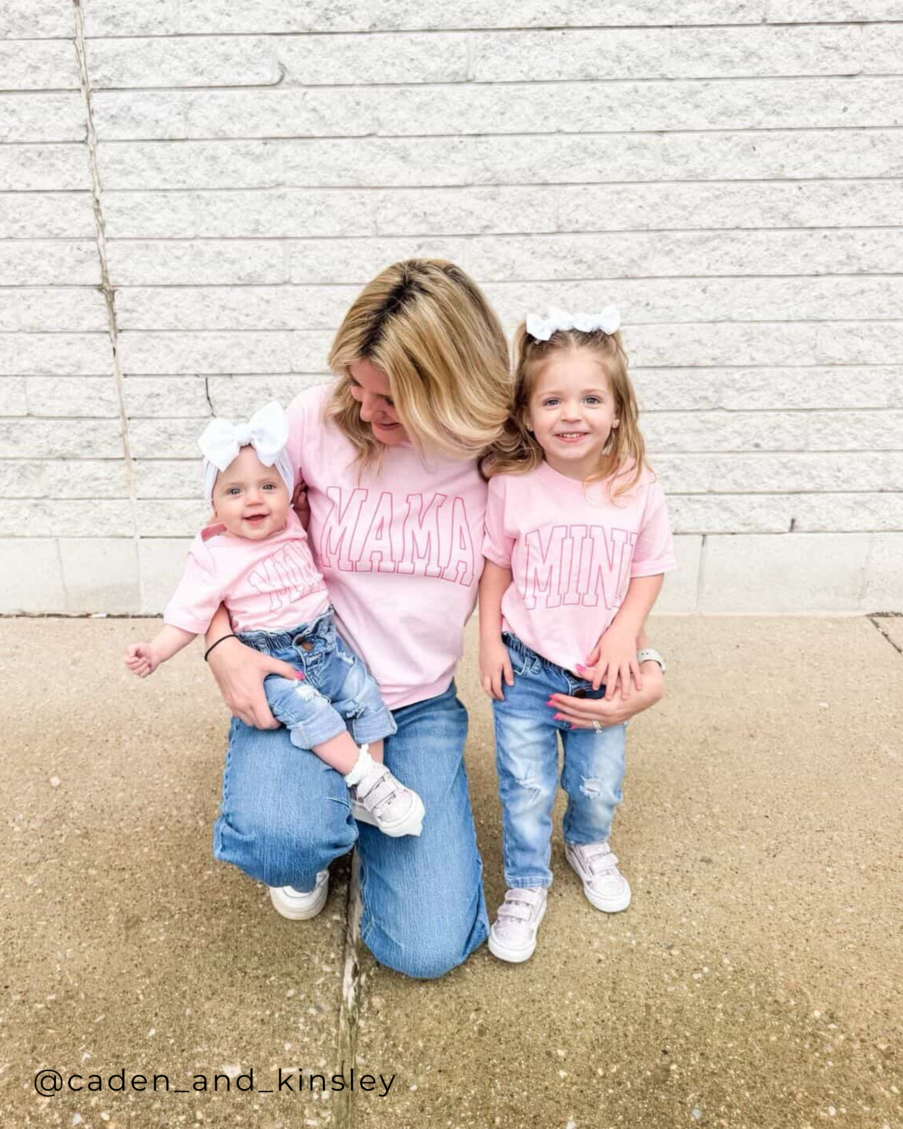 Varsity Outline Mini Toddler & Youth T-Shirt (Blossom)