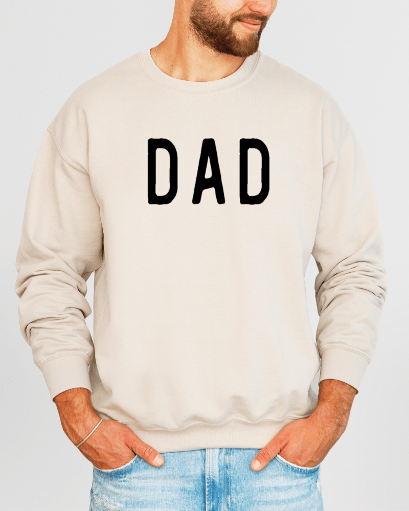 Dad - Women's Crewneck Sweatshirt (Sand) - Lily + AJ Clothing Co.