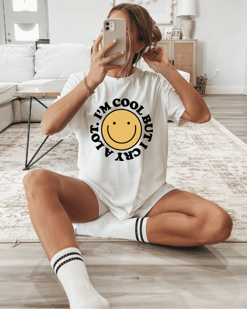 I'm Cool But I Cry A Lot - Short Sleeve T-Shirt - Lily + AJ Clothing Co.