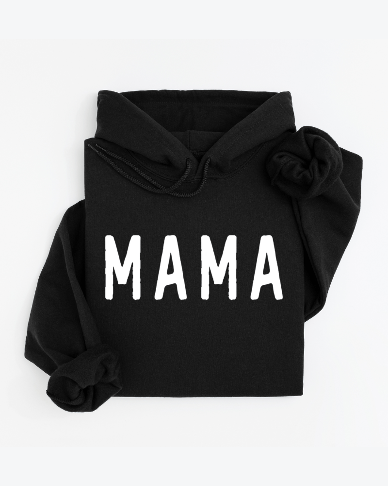 Mama - Women's Heavyweight Hoodie (Black) - Lily + AJ Clothing Co.